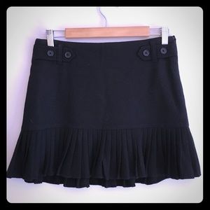 Gap stretch wool kilt-style skirt in black